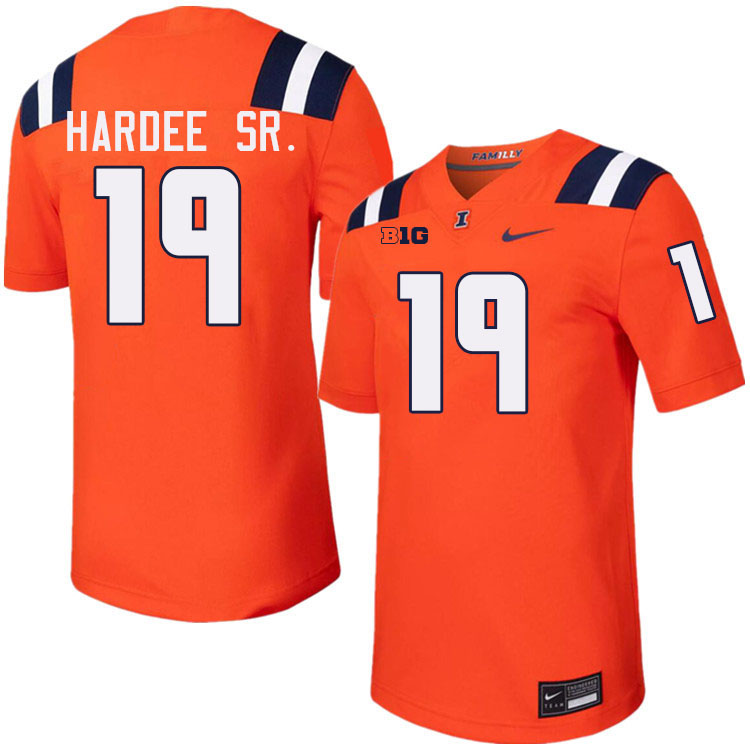 #19 Justin Hardee Sr. Illinois Fighting Illini Football Jersey,Uniforms-Orange